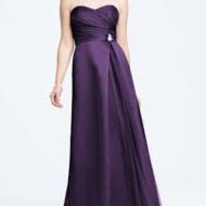 Strapless Satin Long Dress